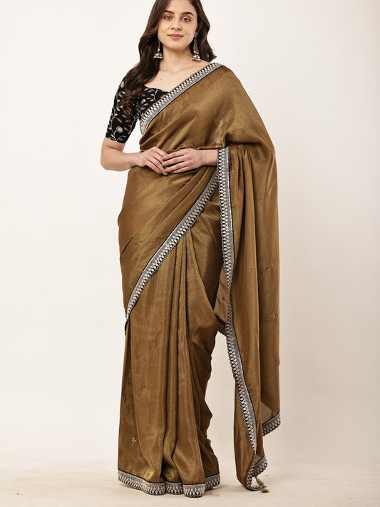Sunehri Noir Saree
