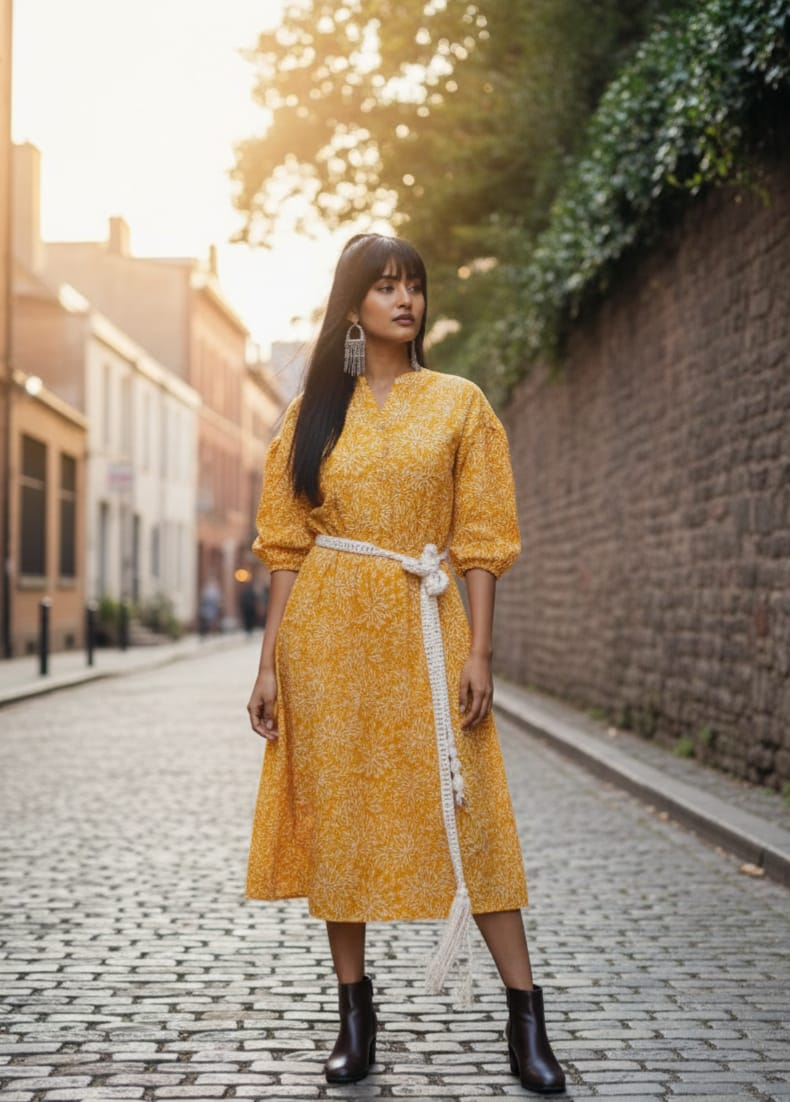Mustard Muse Dress