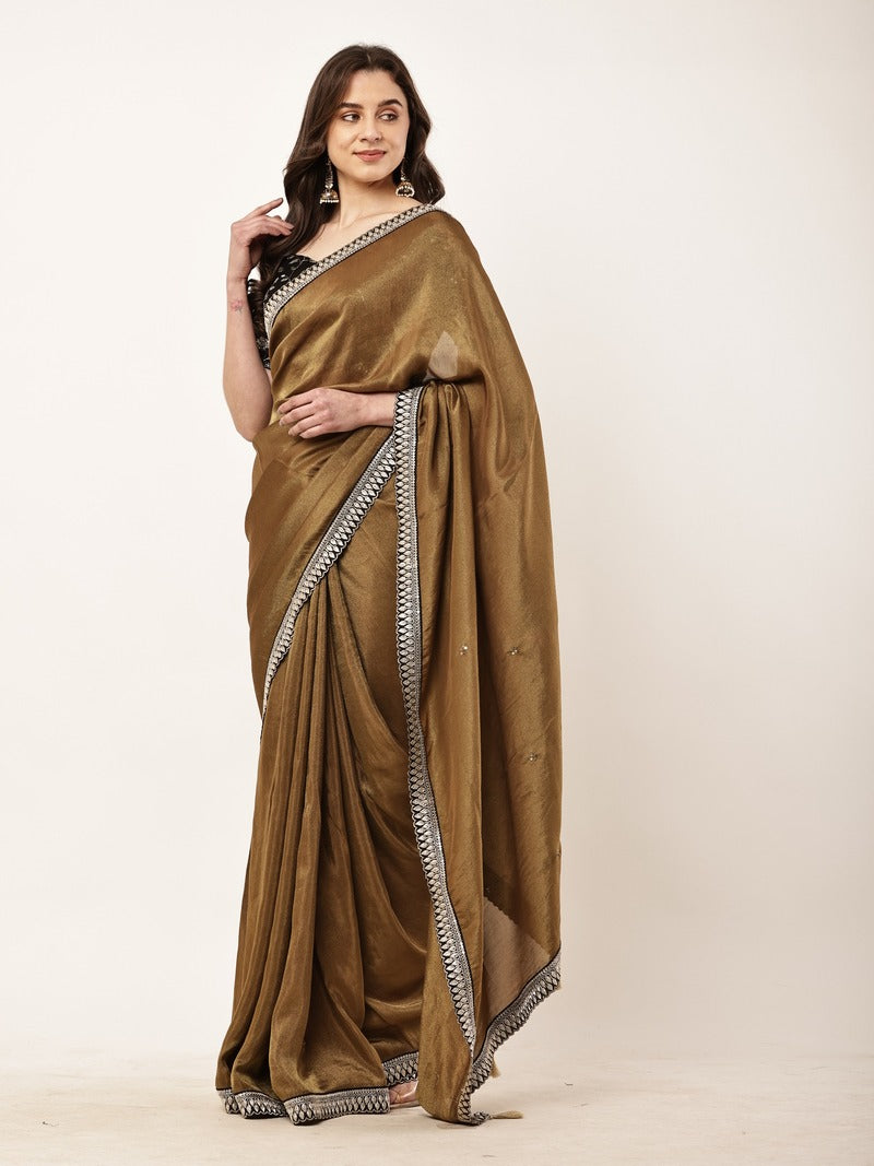 Sunehri Noir Saree