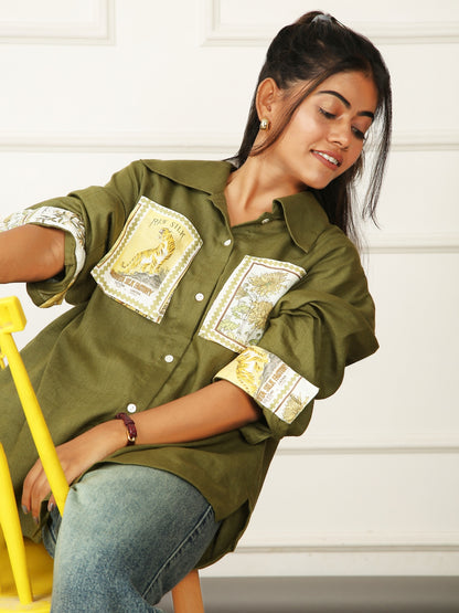 Silk Route Patch Shirt