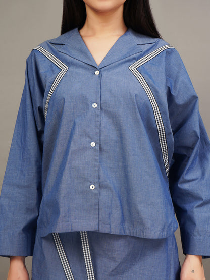 Gingham BOMBER JACKET TOP