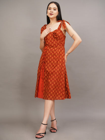 Rustic Lace-Up Sundress