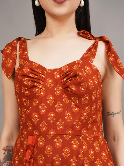 Rustic Lace-Up Sundress