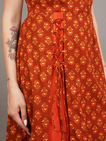 Rustic Lace-Up Sundress