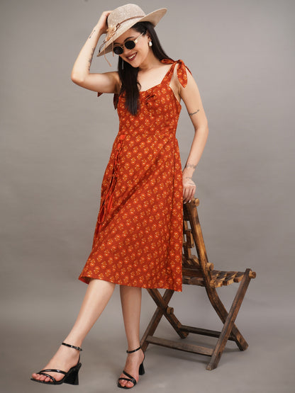 Rustic Lace-Up Sundress