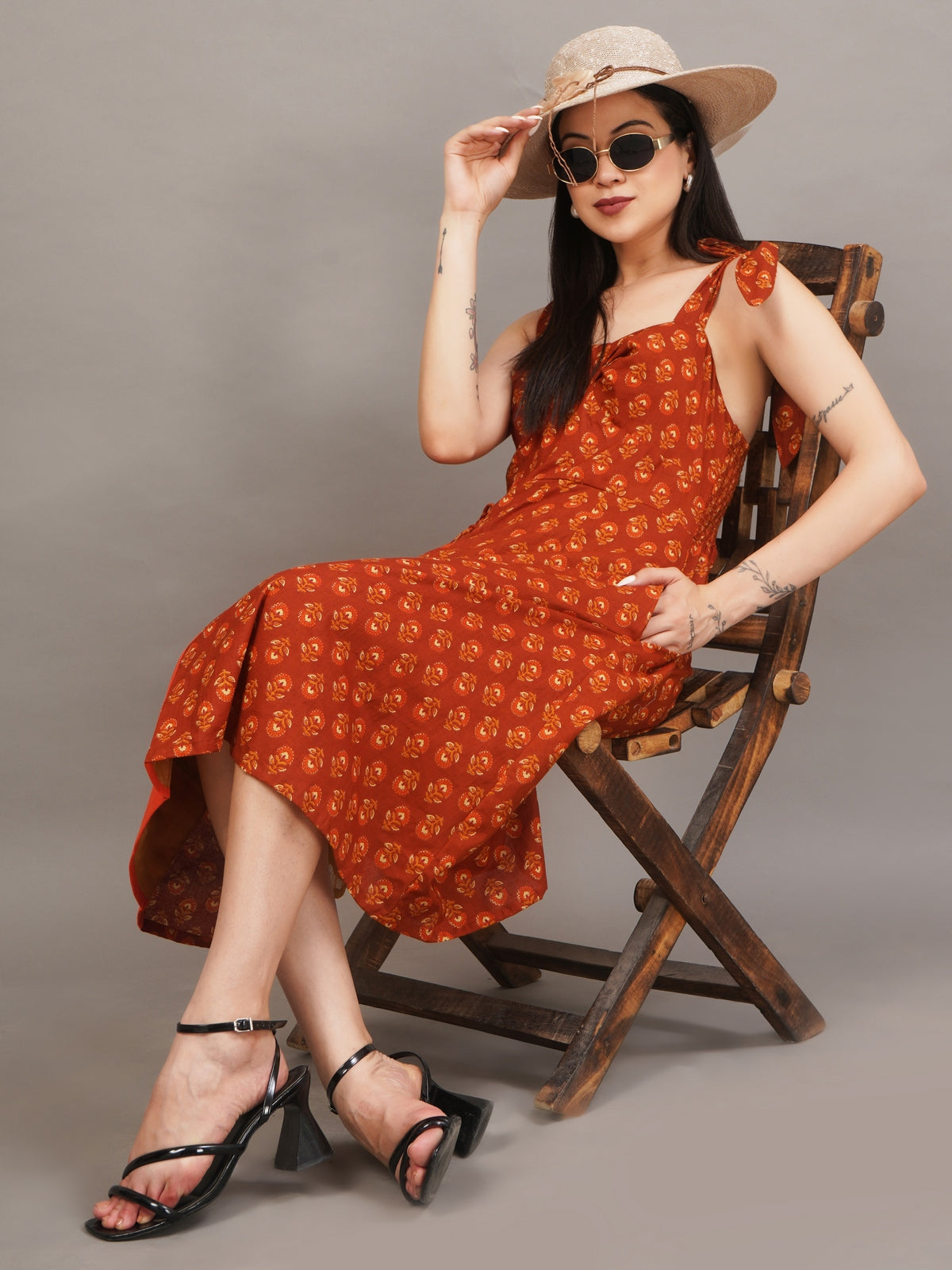 Rustic Lace-Up Sundress
