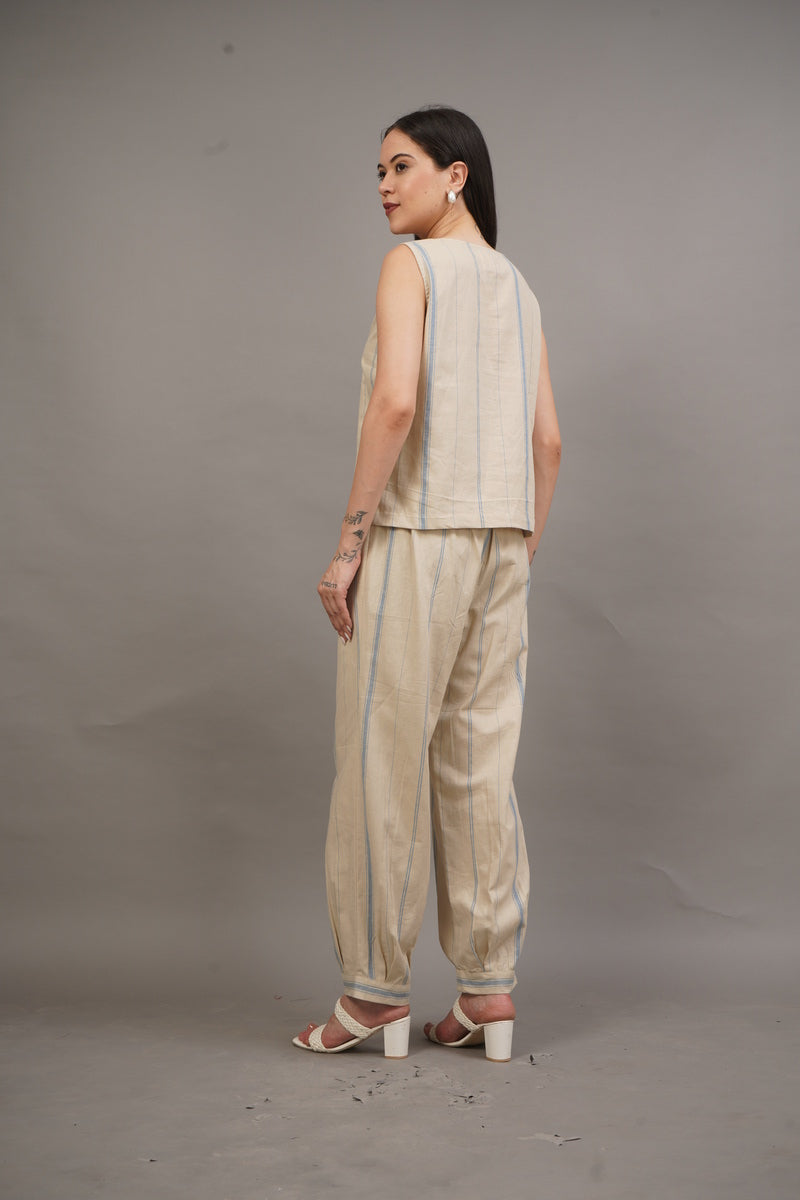 Linen Stripe Wrap Set