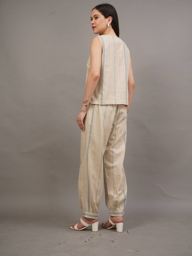 Linen Stripe Wrap Set