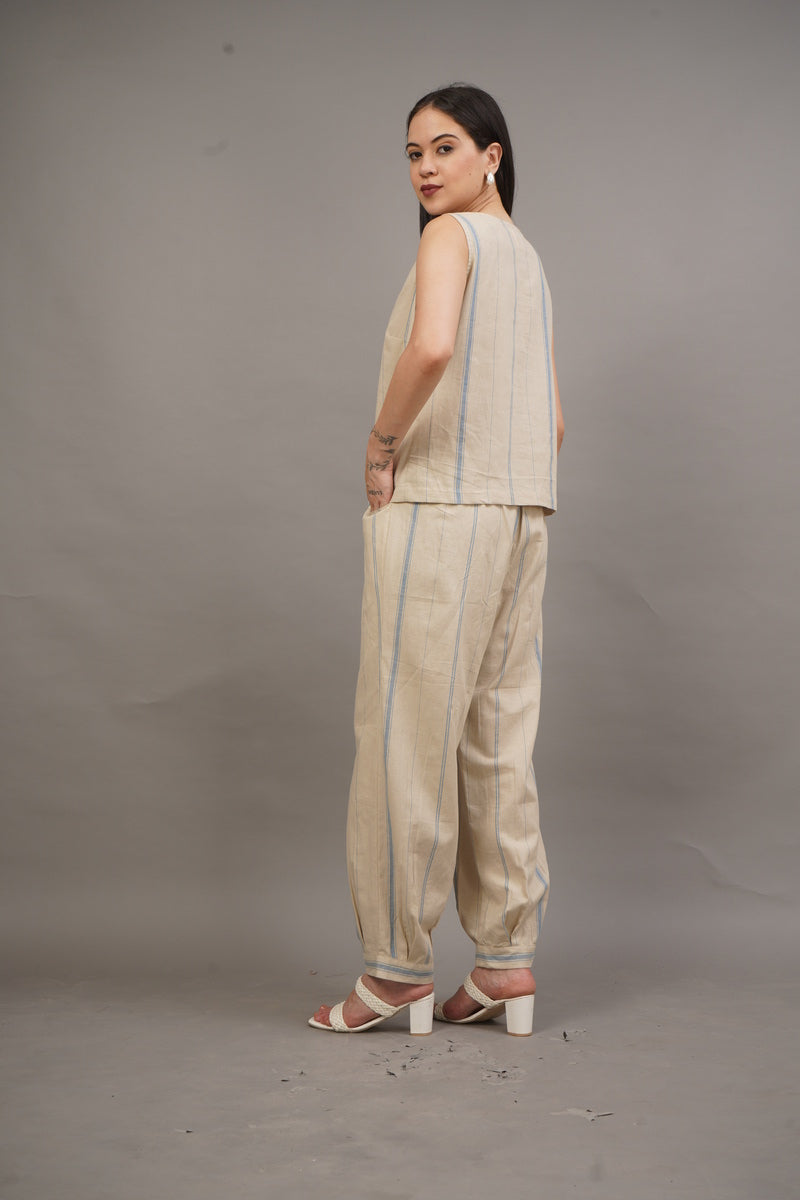 Linen Stripe Wrap Set