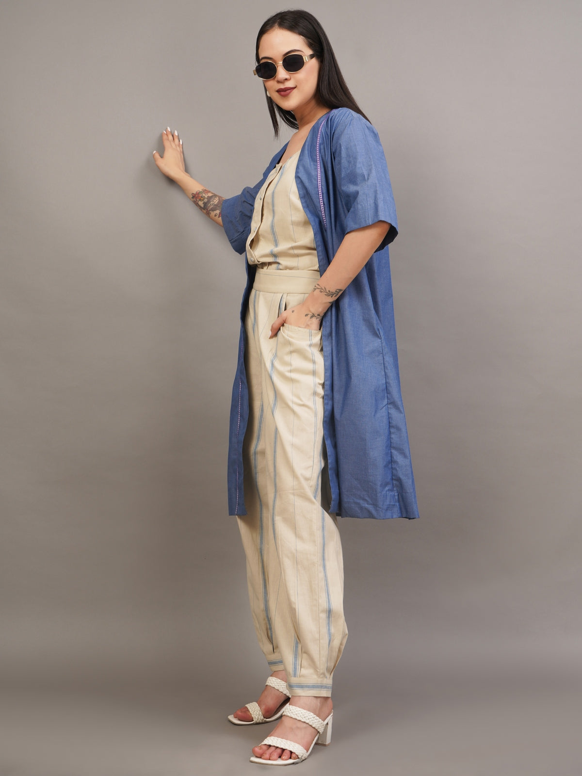 Voyage Stripe Duster Set