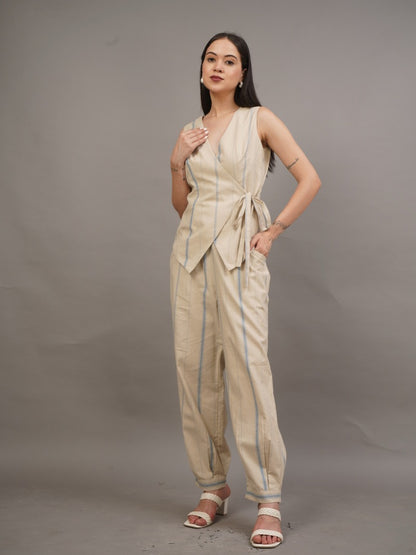 Linen Stripe Wrap Set