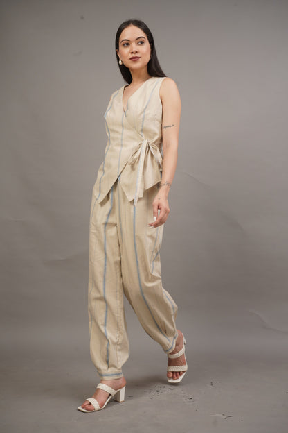 Linen Stripe Wrap Set