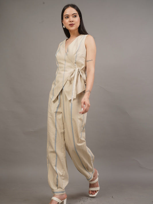 Linen Stripe Wrap Set