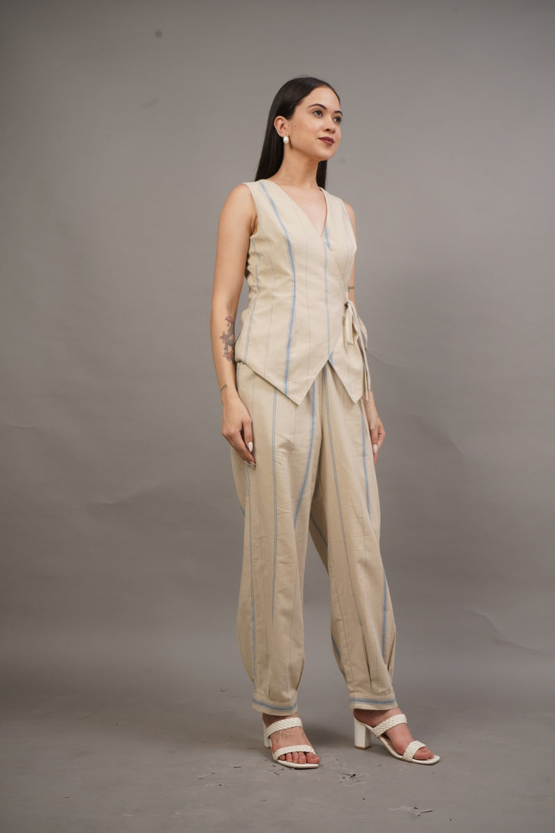 Linen Stripe Wrap Set