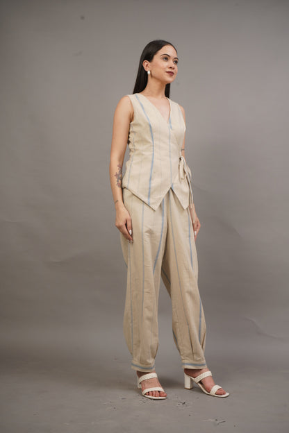 Linen Stripe Wrap Set