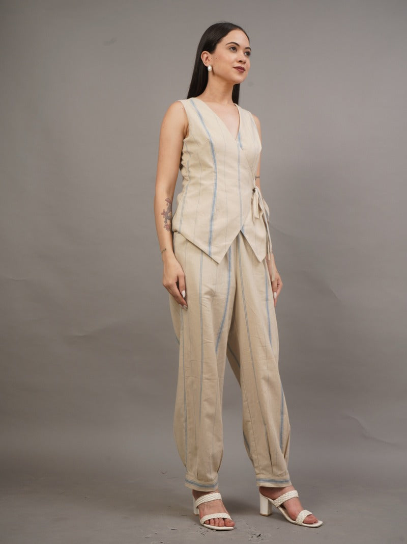 Linen Stripe Wrap Set