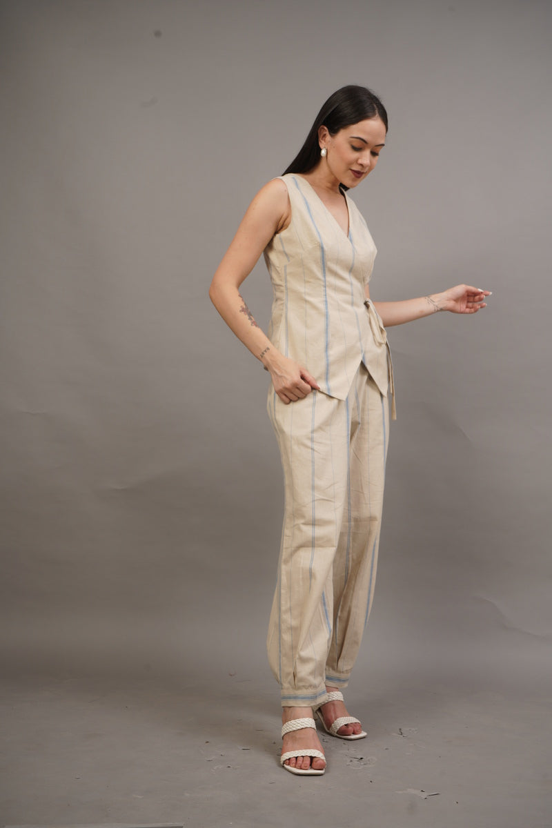 Linen Stripe Wrap Set