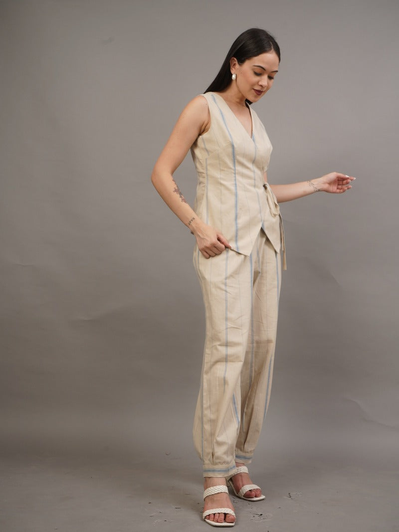 Linen Stripe Wrap Set
