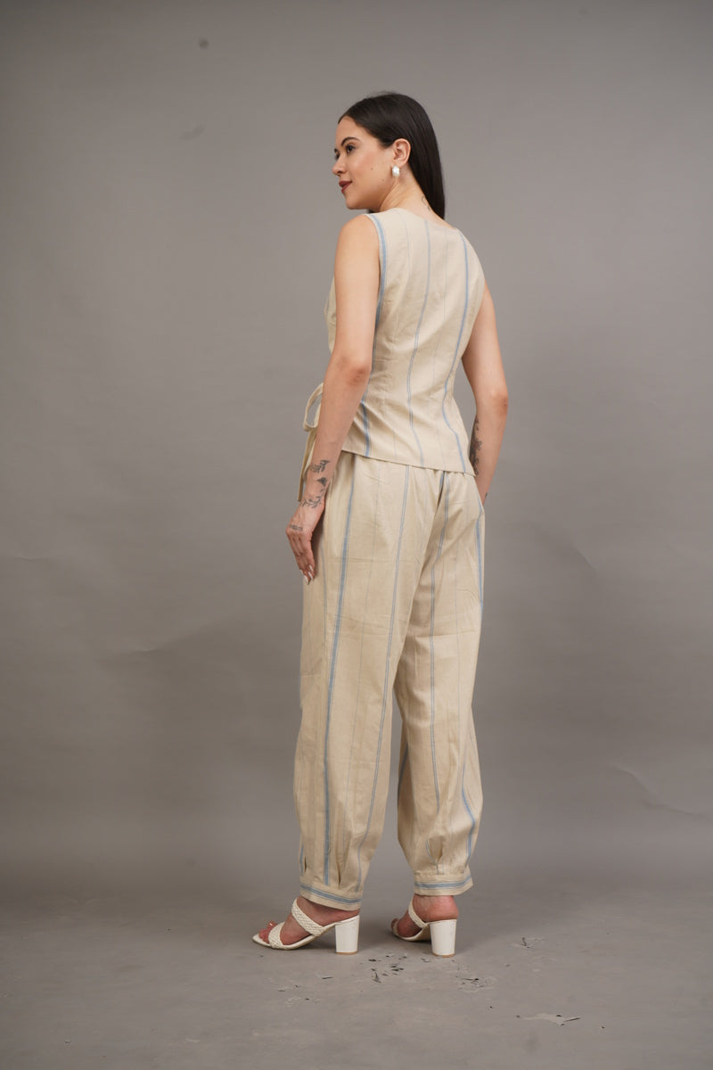 Linen Stripe Wrap Set