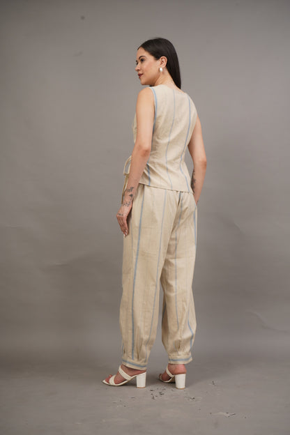 Linen Stripe Wrap Set