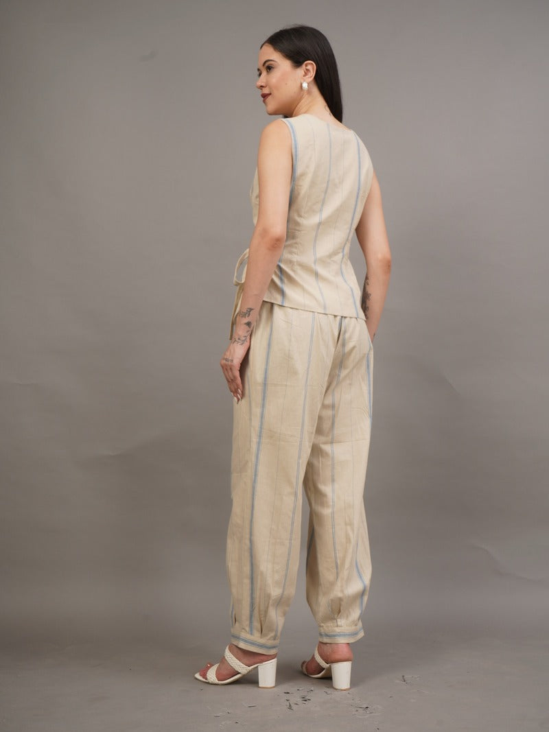 Linen Stripe Wrap Set
