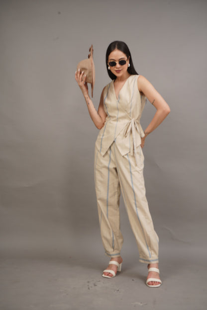 Linen Stripe Wrap Set