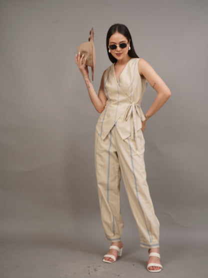 Linen Stripe Wrap Set