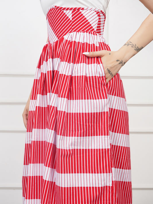 Candy Cane Strapless Dress