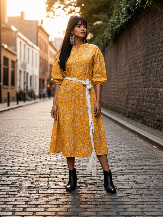 Mustard Muse Dress