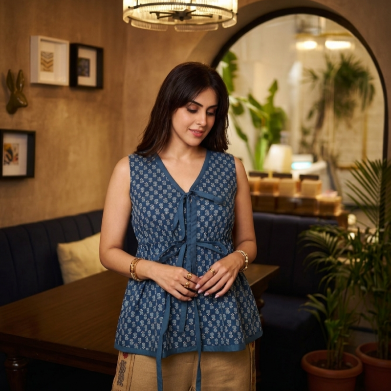 Indigo Block Kurta