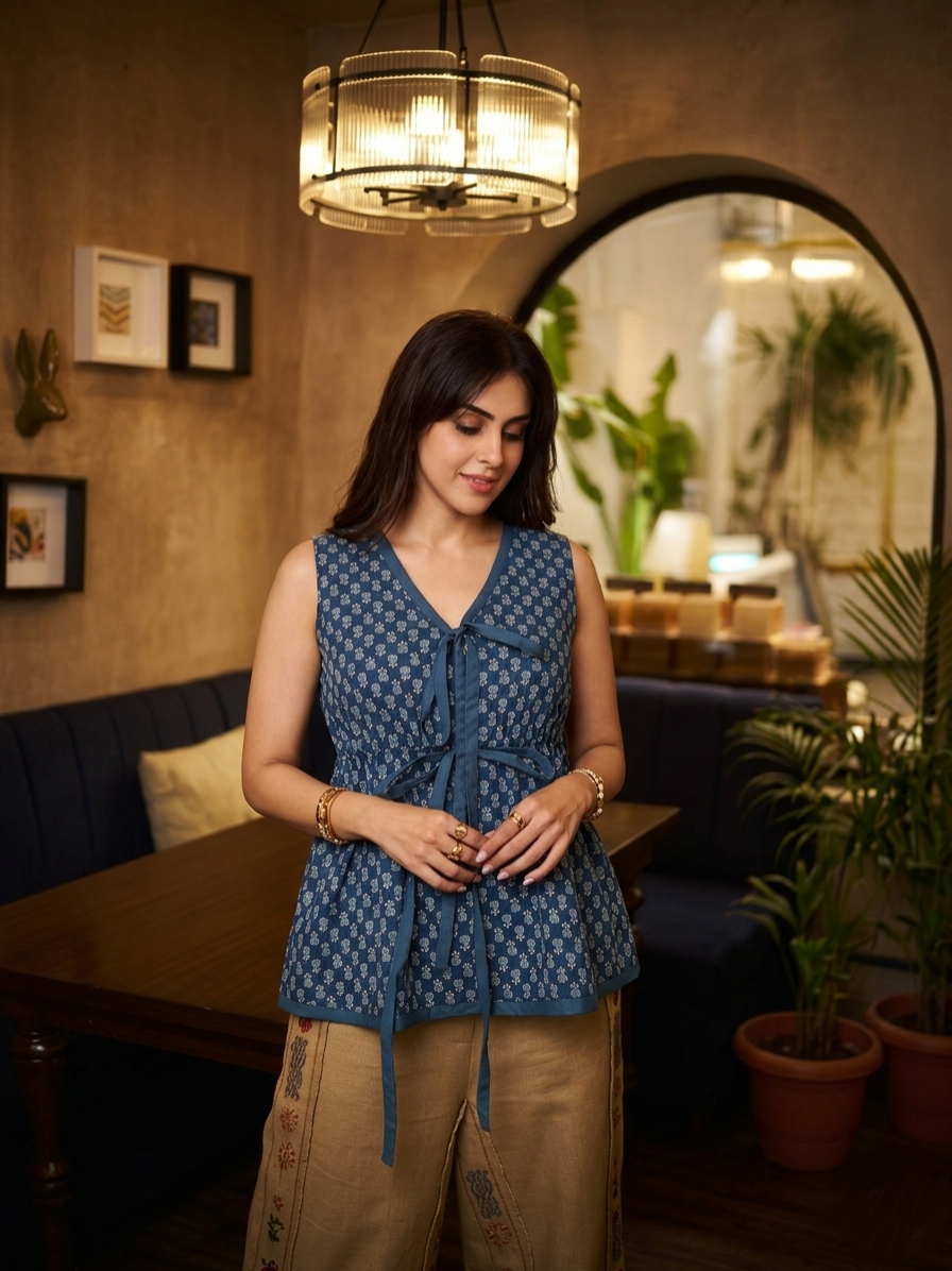 Indigo Block Kurta