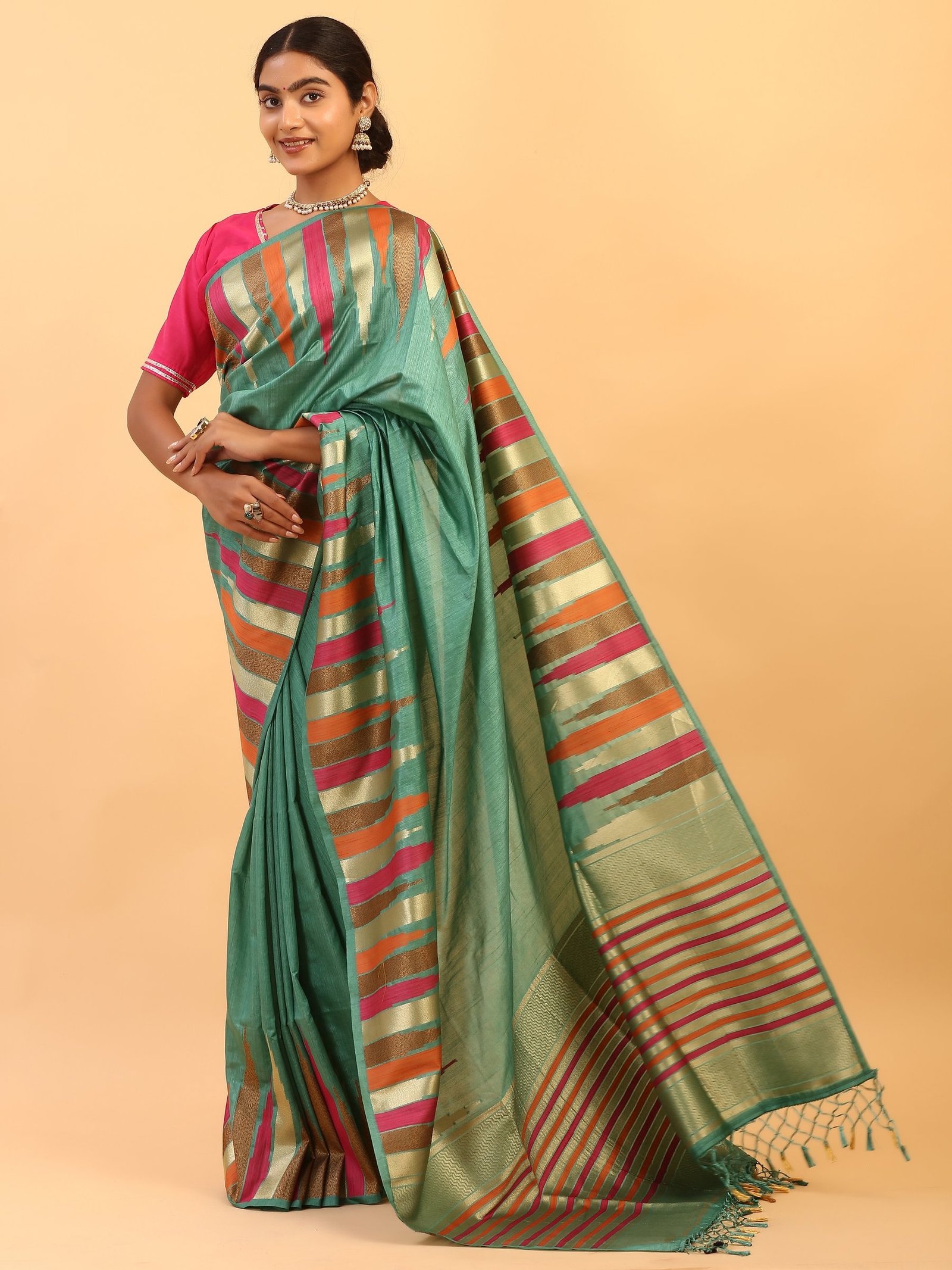 Sarayu Stripe Tissue Saree