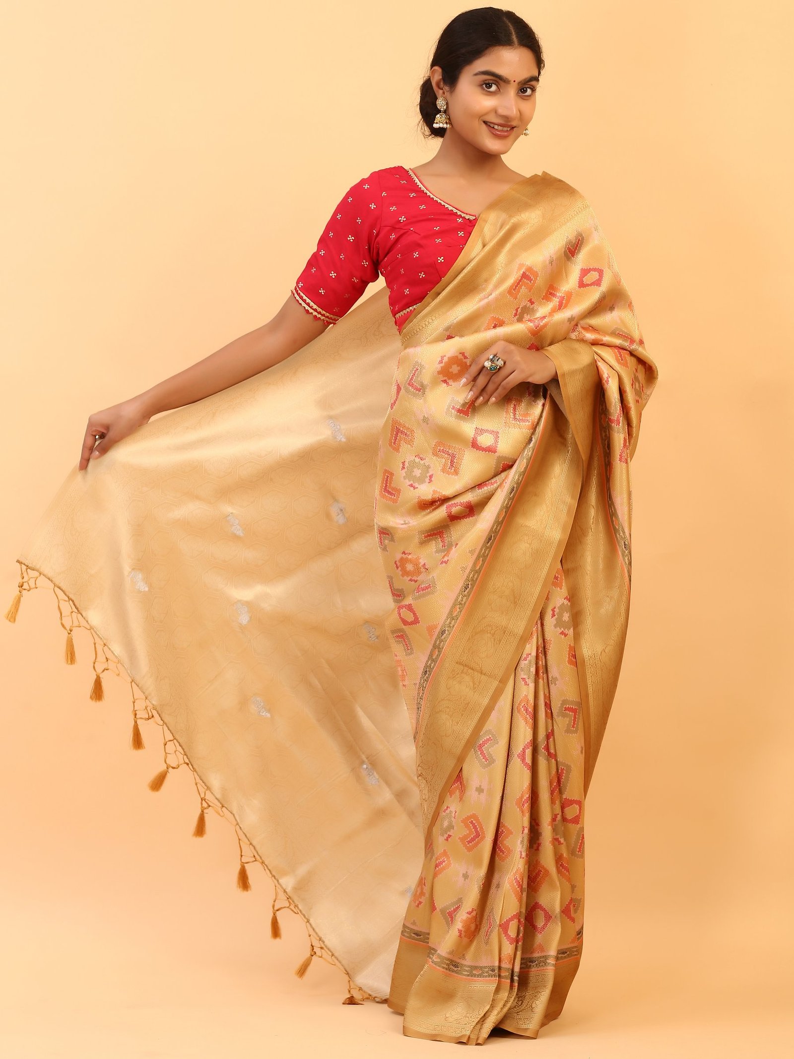 Sona Ikat Chanderi Saree